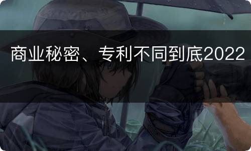 商业秘密、专利不同到底2022