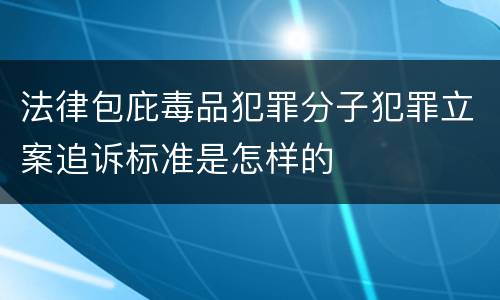 法律包庇毒品犯罪分子犯罪立案追诉标准是怎样的