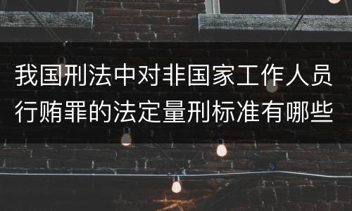 我国刑法中对非国家工作人员行贿罪的法定量刑标准有哪些