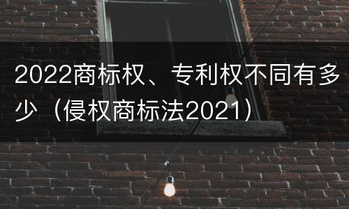 2022商标权、专利权不同有多少（侵权商标法2021）