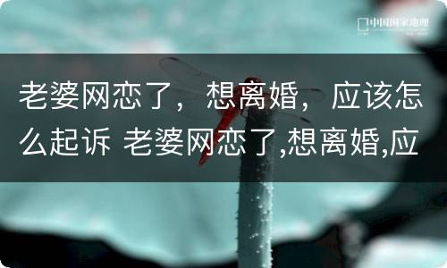 老婆网恋了，想离婚，应该怎么起诉 老婆网恋了,想离婚,应该怎么起诉她