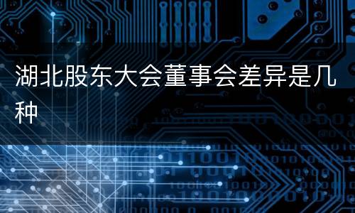 湖北股东大会董事会差异是几种