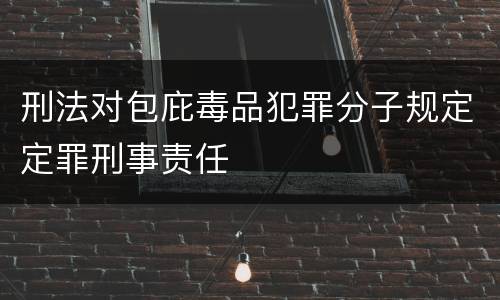 刑法对包庇毒品犯罪分子规定定罪刑事责任