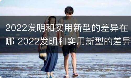 2022发明和实用新型的差异在哪 2022发明和实用新型的差异在哪查