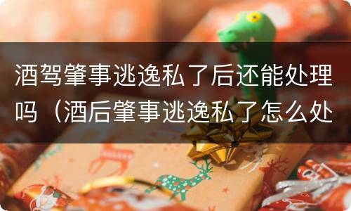 酒驾肇事逃逸私了后还能处理吗（酒后肇事逃逸私了怎么处罚）