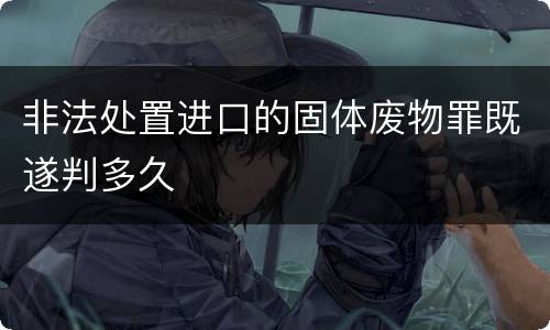 非法处置进口的固体废物罪既遂判多久