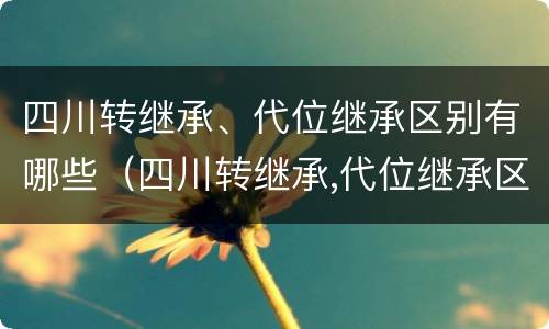四川转继承、代位继承区别有哪些（四川转继承,代位继承区别有哪些要求）