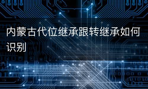 内蒙古代位继承跟转继承如何识别