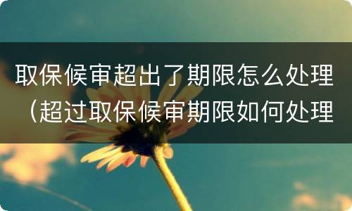 取保候审超出了期限怎么处理（超过取保候审期限如何处理）