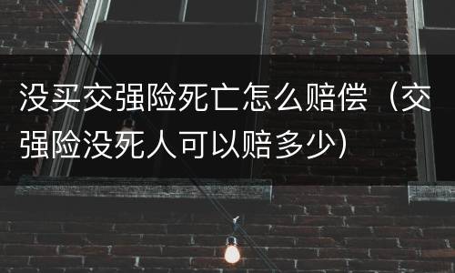 没买交强险死亡怎么赔偿（交强险没死人可以赔多少）