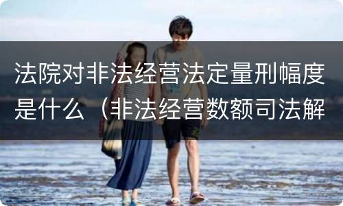 法院对非法经营法定量刑幅度是什么（非法经营数额司法解释具体法条）