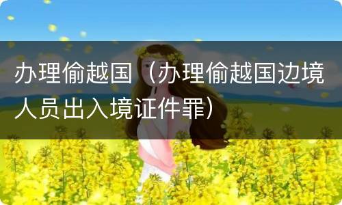 办理偷越国（办理偷越国边境人员出入境证件罪）