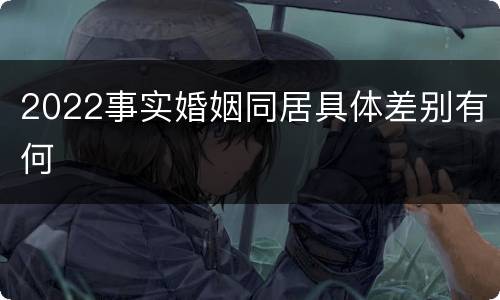 2022事实婚姻同居具体差别有何