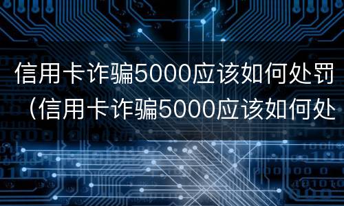 信用卡诈骗5000应该如何处罚（信用卡诈骗5000应该如何处罚他）