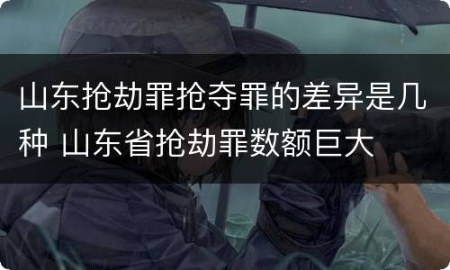 山东抢劫罪抢夺罪的差异是几种 山东省抢劫罪数额巨大