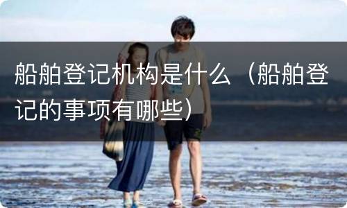 船舶登记机构是什么（船舶登记的事项有哪些）
