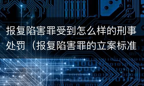 报复陷害罪受到怎么样的刑事处罚（报复陷害罪的立案标准）