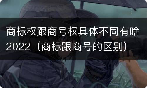 商标权跟商号权具体不同有啥2022（商标跟商号的区别）