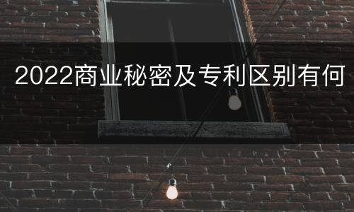 2022商业秘密及专利区别有何