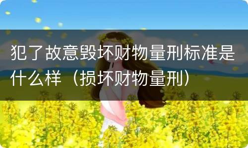 犯了故意毁坏财物量刑标准是什么样（损坏财物量刑）