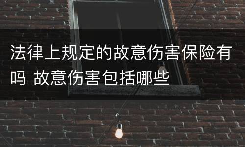 法律上规定的故意伤害保险有吗 故意伤害包括哪些