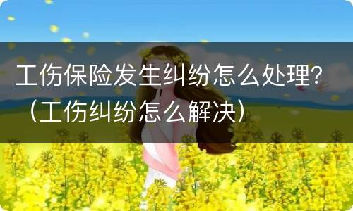 工伤保险发生纠纷怎么处理？（工伤纠纷怎么解决）