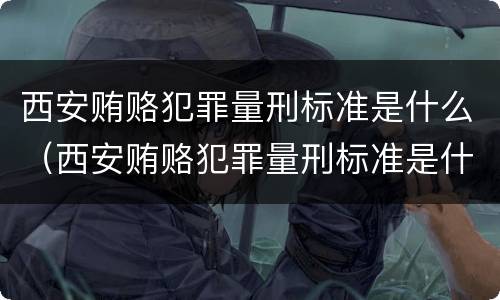 西安贿赂犯罪量刑标准是什么（西安贿赂犯罪量刑标准是什么样的）