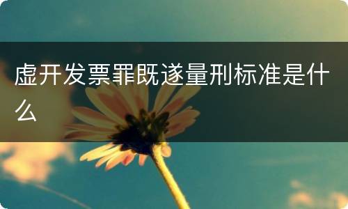 虚开发票罪既遂量刑标准是什么