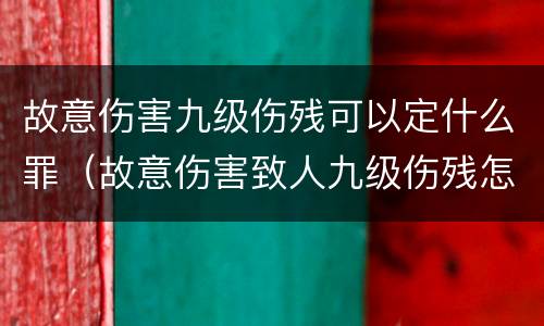 故意伤害九级伤残可以定什么罪（故意伤害致人九级伤残怎么量刑）