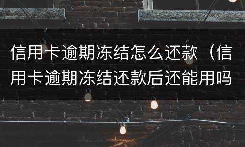 信用卡逾期冻结怎么还款（信用卡逾期冻结还款后还能用吗）