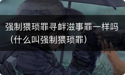 强制猥琐罪寻衅滋事罪一样吗（什么叫强制猥琐罪）