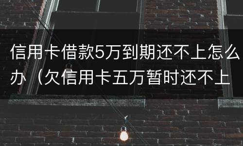 信用卡借款5万到期还不上怎么办（欠信用卡五万暂时还不上怎么办）