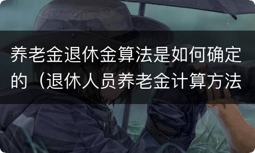 养老金退休金算法是如何确定的（退休人员养老金计算方法举例）