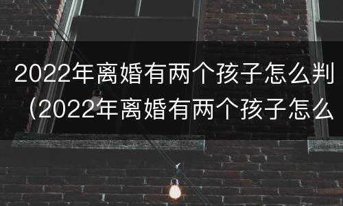 2022年离婚有两个孩子怎么判（2022年离婚有两个孩子怎么判的）