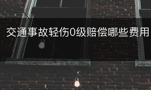 交通事故轻伤0级赔偿哪些费用
