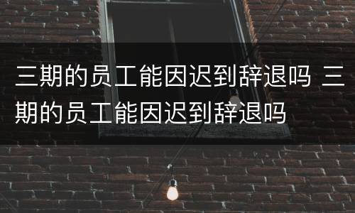 三期的员工能因迟到辞退吗 三期的员工能因迟到辞退吗