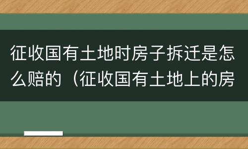 征收国有土地时房子拆迁是怎么赔的（征收国有土地上的房屋土地如何赔偿）