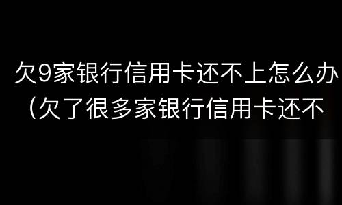 欠9家银行信用卡还不上怎么办（欠了很多家银行信用卡还不上怎么办）