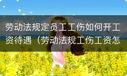 劳动法规定员工工伤如何开工资待遇（劳动法规工伤工资怎么算）
