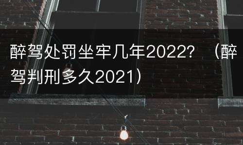 醉驾处罚坐牢几年2022？（醉驾判刑多久2021）