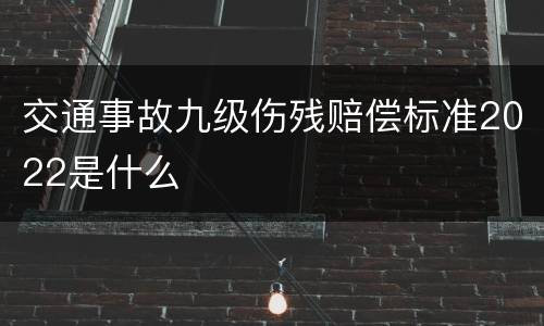 交通事故九级伤残赔偿标准2022是什么
