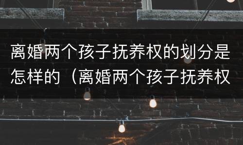 离婚两个孩子抚养权的划分是怎样的（离婚两个孩子抚养权的判定原则）