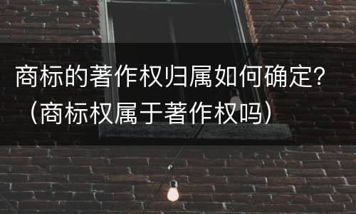 商标的著作权归属如何确定？（商标权属于著作权吗）