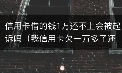 信用卡借的钱1万还不上会被起诉吗（我信用卡欠一万多了还不上会怎么样）