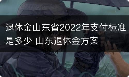 退休金山东省2022年支付标准是多少 山东退休金方案