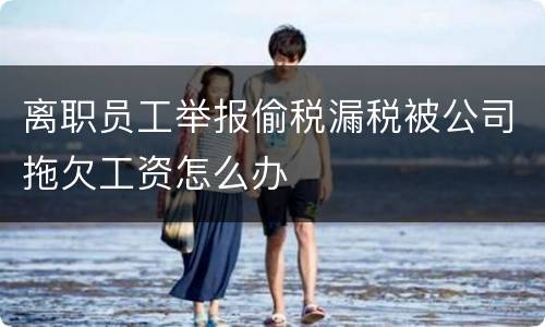 离职员工举报偷税漏税被公司拖欠工资怎么办