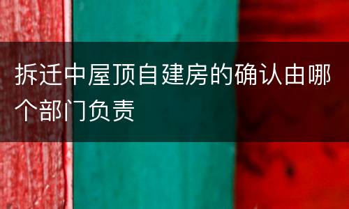拆迁中屋顶自建房的确认由哪个部门负责