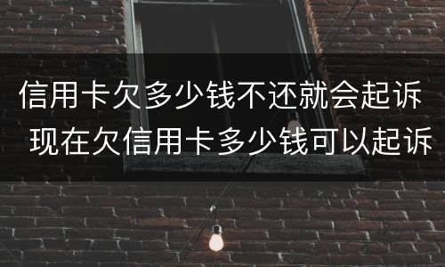 信用卡欠多少钱不还就会起诉 现在欠信用卡多少钱可以起诉