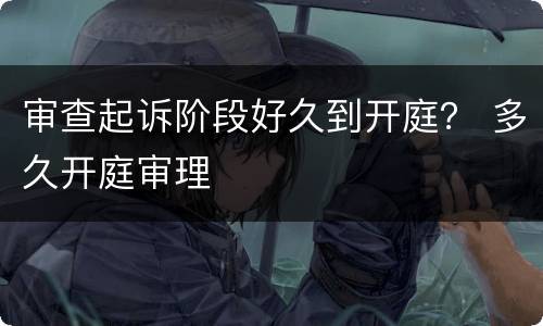 审查起诉阶段好久到开庭？ 多久开庭审理