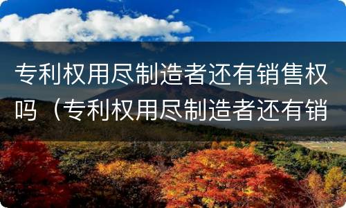 专利权用尽制造者还有销售权吗（专利权用尽制造者还有销售权吗为什么）